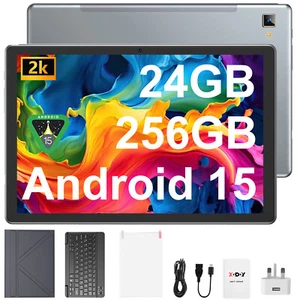 2025 Android 15 Tablet 256GB ROM (1TB TF) 10 inch 5GWiFi 8000mah Dual Camera FHD - Picture 1 of 13