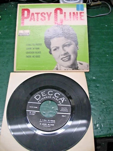PATSY CLINE DECCA EXTENDED PLAY ED 2703 VINYL 45 RPM RECORD 1950's ORIGINAL - Picture 1 of 6
