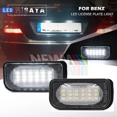 LED License Plate Light For Mercedes Benz W203 R230 W209 C209 A209 SL CLK Class - Image 1 of 4