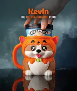 KEVIN THE CORGI – Ice Cream Pint Holder (Pumpkin Edition) - Picture 1 of 10