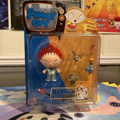 Figura de Stewie Family Guy Bedtime entrecerrar los ojos serie #1 2004 Mezco Foto 1 de 4
