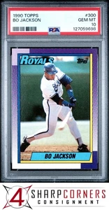1990 TOPPS #300 BO JACKSON ROYALS PSA 10 - Picture 1 of 50