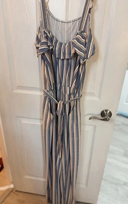 Мягкий Derek сердце в полоску плюс размер эластичный длинный спагетти ремень комбинезон 2 X - Изображение 1 из 4