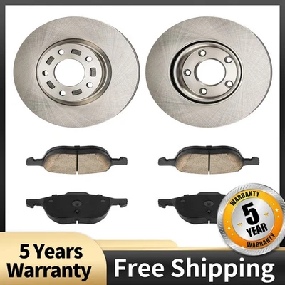 Pastilha de freio dianteira de cerâmica e kit de rotor para 2004-2006 Mazda 3 2007-2013 Mazda 3 - Imagem 1 de 4