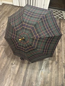 Vintage 1978 Hook Leather Handle Ralph Lauren Polo 36” Umbrella NEW Original Bag - Picture 1 of 11