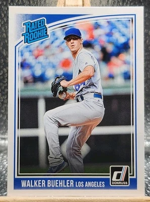 Tarjeta de novato Walker Buehler RC 2018 Panini Donruss #41 clasificación Dodgers/Phillies  Foto 1 de 2