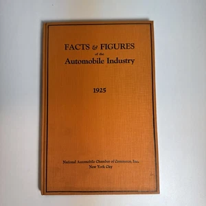 Datos y figuras de automóviles edición 1925 Asociación de fabricantes de automóviles HC - Imagen 1 de 6
