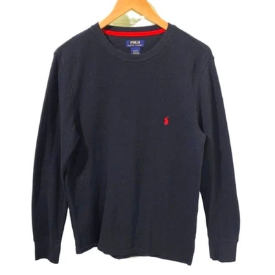 Camisa Polo Ralph Lauren Textura Waffle Azul Marino Para Hombre Mediana Foto 1 de 4