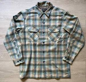 Pendleton Original Board Shirt Plaid 100% Lana Vergine 1979 Uomo Taglia S B2 - Foto 1 di 12