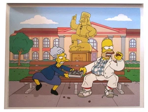 SIMPSONS FOX TV SHOW MINI POSTER 2007 14"X10 1/2" HOMER FOREST GUMP STYLE - Picture 1 of 1
