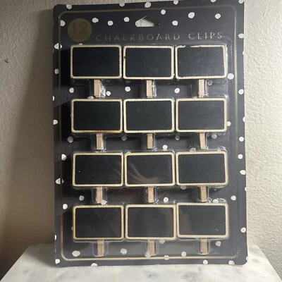 Wooden Chalkboard Clothespin Clips Black  - Image 1 of 4