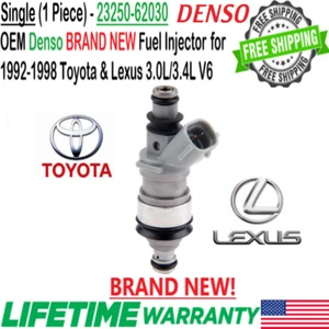 NEW x1 OEM DENSO Fuel Injector for 1992-1998 Toyota and Lexus 3.0L V6, 3.4L V6 - Picture 1 of 11