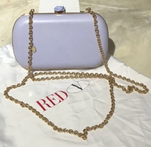 Vintage Red Valentino Garavani Lilac Rose Clasp Capsule Clutch Crossbody Handbag - Picture 1 of 16