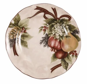 NEW Pair (2) 222 Fifth “Yuletide Celebration” SALAD DESSERT Plates - Multiples - Picture 1 of 7