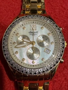 INGERSOLL DIAMOND GENTS WATCH IG0082 18 carat gold plated EX-DISPLAY - Picture 1 of 6