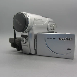 Hitachi DVDCAM DZ-BX37E Handheld Mini DVD Camcorder Silver Tested - Picture 1 of 10