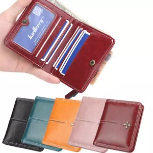 Women Wallet Slim Bifold Leather Pocket Wallet Ladies Credit Card Purse Holder - Picture 1 of 19
