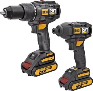Caterpillar DX12K - Cat® 18V Cordless Hammer Drill & Impact Driver Combo Kit - Foto 1 di 6
