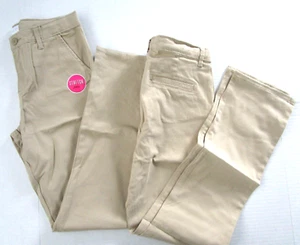 Place Girls Pants Size 14 Skinny Stretchy Pockets Sandy Tan School NWT Pack of 2 - Picture 1 of 12