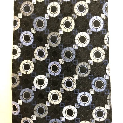 JZ Richards Gallery Collection Necktie Silk Blue Polka Dot 3.5” x 60” EUC - Imagem 1 de 3