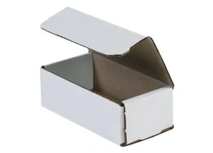 50 Pack 6x3x2 White Corrugated Shipping Mailer Packing Box Boxes 6" x 3" x 2" - Picture 1 of 4