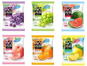 ORIHIRO Konnyaku Jerry Candy Snack Fruit Grape Peach Food 6 Flavors Set Japan - Picture 1 of 20