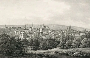 MÜHLHAUSEN - Gesamtansicht - Saxonia - Litho., um 1840 - Bild 1 von 2