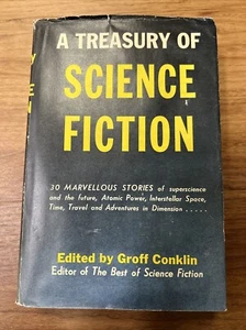 Groff Conklin / A Treasury of Science Fiction 1st Edition 1948 w/DJ - Picture 1 of 13