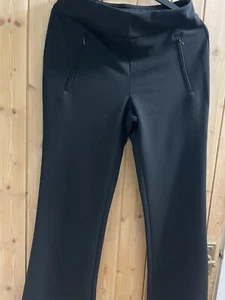 NINA LEONARD QVC BLACK BELL BOTTOM FLARE TROUSERS XS $69 ZIP POCKETS IMMACULATE - Picture 1 of 6