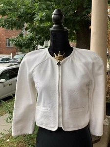 Chanel Cotton White Jacket, 100% cotton, size FR40 - Picture 1 of 11