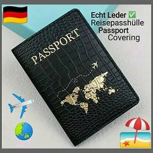 Echt Leder Reisepass🌏Ausweishülle Ausweis Hülle Case Cover Passport Schutzhülle - Bild 1 von 5
