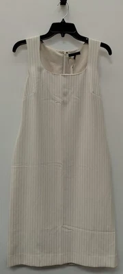 Vestido para mujer Banana Republic a rayas vertical sin mangas marfil talla 6 Foto 1 de 4