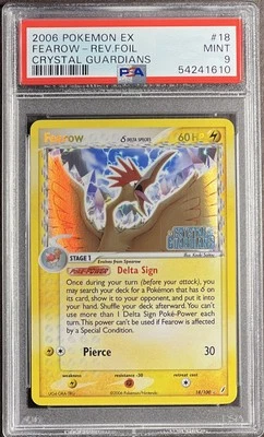 2006 Pokémon EX Crystal Guardians 18 Fearow Reverse PSA 9 Mint - Image 1 of 2
