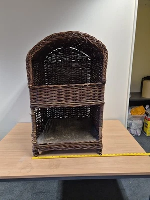 Cama de casal de vime XXL para cachorros/cesta de loja de toras móveis para animais de estimação - Imagem 1 de 4