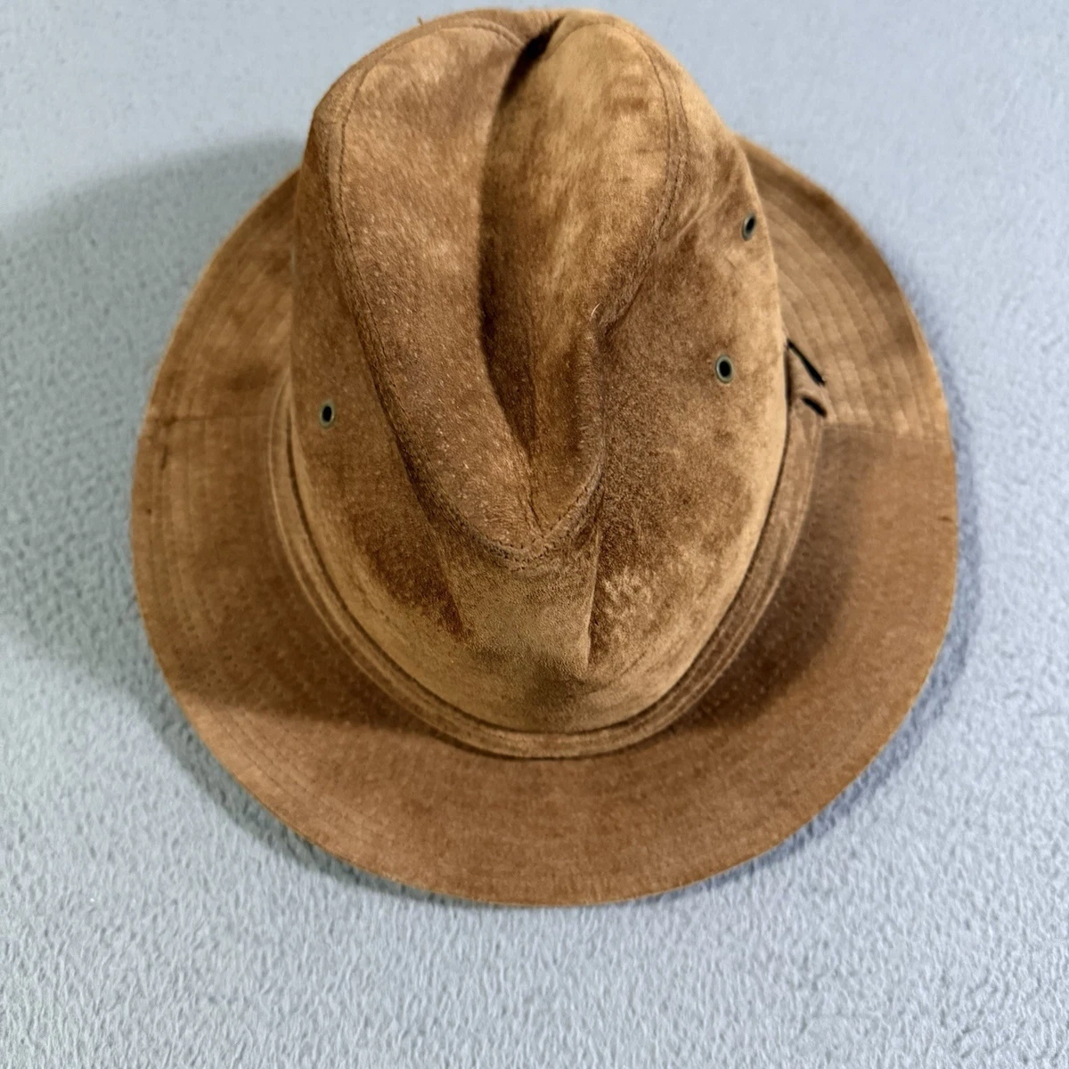 Leather Fedora/Trilby Vintage Hats for Men 7 1/8 Size for sale | eBay