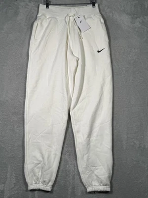 Calça de moletom Nike feminina XS branca tamanho grande ajuste cintura alta lã Phoenix DQ5887-133 - Imagem 1 de 4