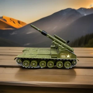 Vintage DINKY TOYS #654 US Mobile Gun 155MM Canon 1970s 1/50 England READ - Picture 1 of 19