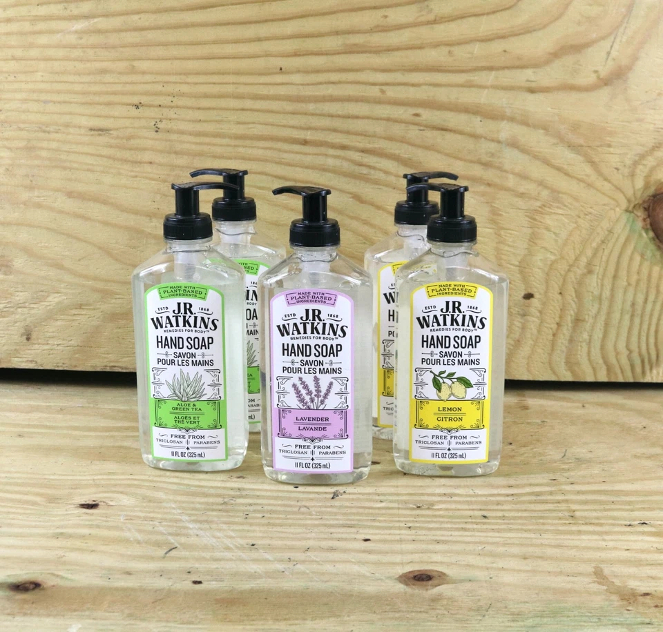 Jabón líquido de manos J.R. Watkins aloe lavanda limón 11 oz. Lote de 5 lavados a mano Foto 1 de 2