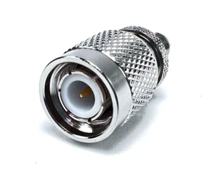 2 Stück RF Koax Adapter SMA Buchse auf TNC Stecker vernickelt Gehäuse - Bild 1 von 7