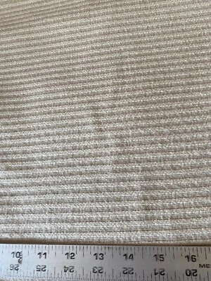 1 yarda de tapicería de pana a rayas finas blanco roto/beige (R211-RK12) Foto 1 de 2