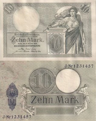 Germany 10 Mark Imperial Treasury 1906 P 9 b UNC - Image 1 of 3