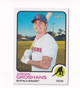 (15) Jordan Groshans 2022 TOPPS HERITAGE MINOR LEAGUE RC LOT #150 BUFFALO BISONS - Picture 1 of 1