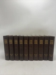 Volume 100 - 109, 10 Vintage Hardback National Geographic Book Collection - Picture 1 of 24
