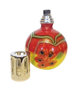 Lampada Olio Millefiori Vetro Arte Murano Vintage Diffusore Profumo Soffiato a Mano Italia - Foto 1 di 9