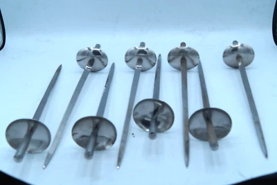 SET OF 8 VINTAGE JAPAN SWORD  STAINLESS STEEL BBQ SKEWER SHISH KEBOB 12" - Image 1 of 4