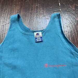 Vintage Champion Tank Top Made In USA 90s Size Medium Spellout