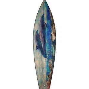 Delfine springen Metall 2"x8" Surfbrett Magnet Kühlschrank Kühlschrank Haus Küche - Bild 1 von 1