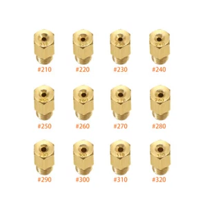12Pcs Motorcycle Carburetor Main Jets Mikuni VM TM Carb #210 - #320 Power Jets - Picture 1 of 8