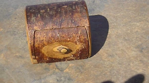 Handcrafted Tree Limb Wood Trinket Box w/  Drawer 3" W X  4" D - Picture 1 of 21
