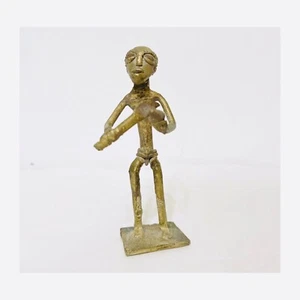 Vintage African Male Brass Figurine Ashanti Asante Gold Weight - Picture 1 of 6